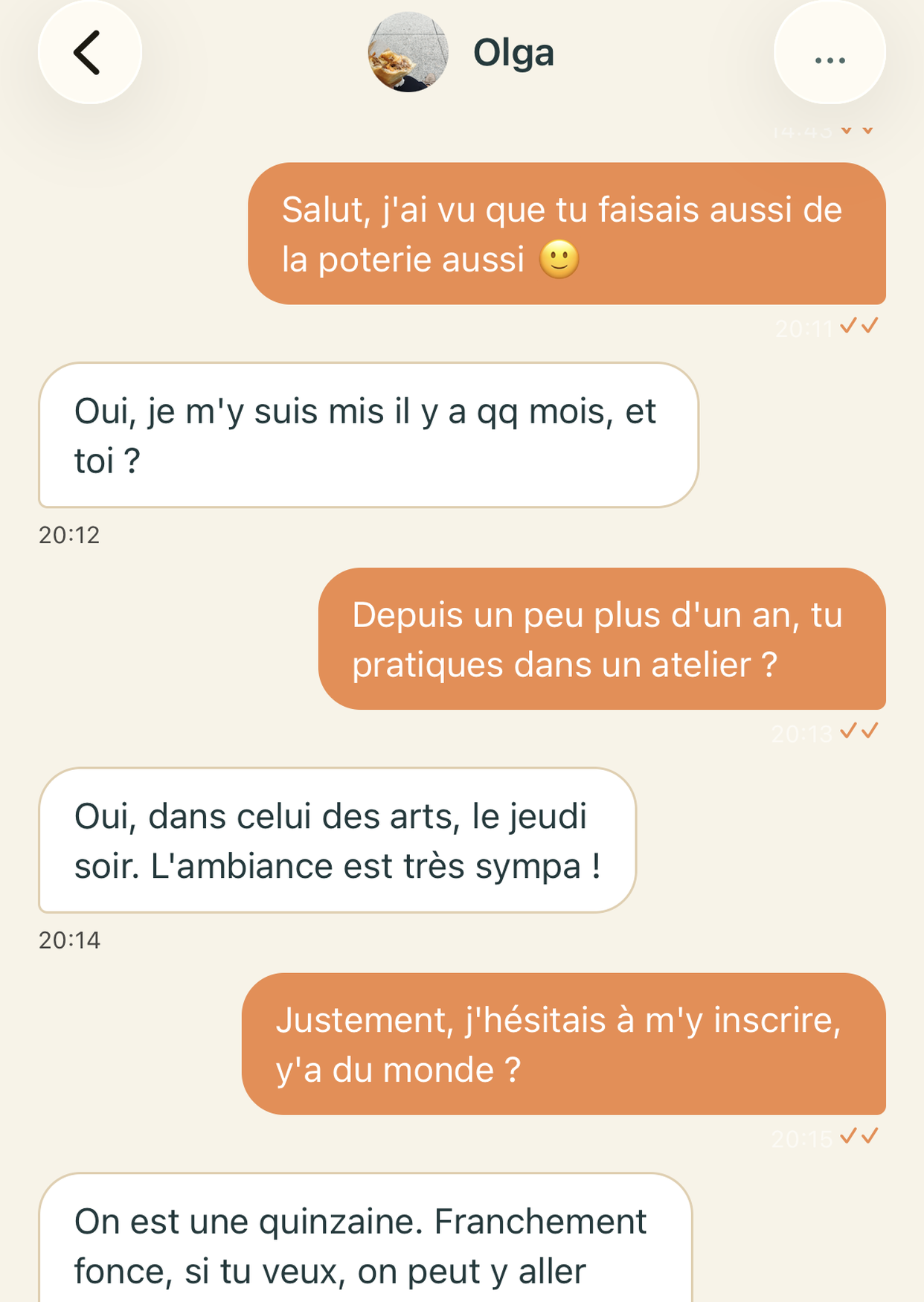 Conversation entre deux membres HobiPal autour d'un hobby commun
